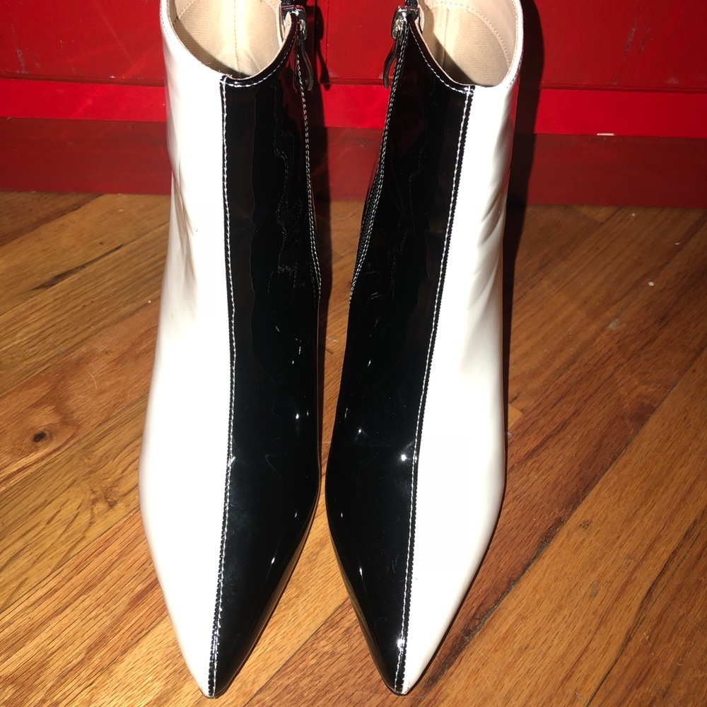 BooHoo Black & White Boots, Brand New!